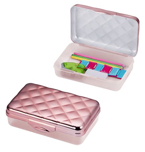 it's academic metallic pencil box